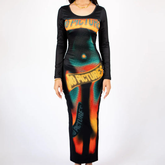 Long-Sleeve Combat Lounge Dress